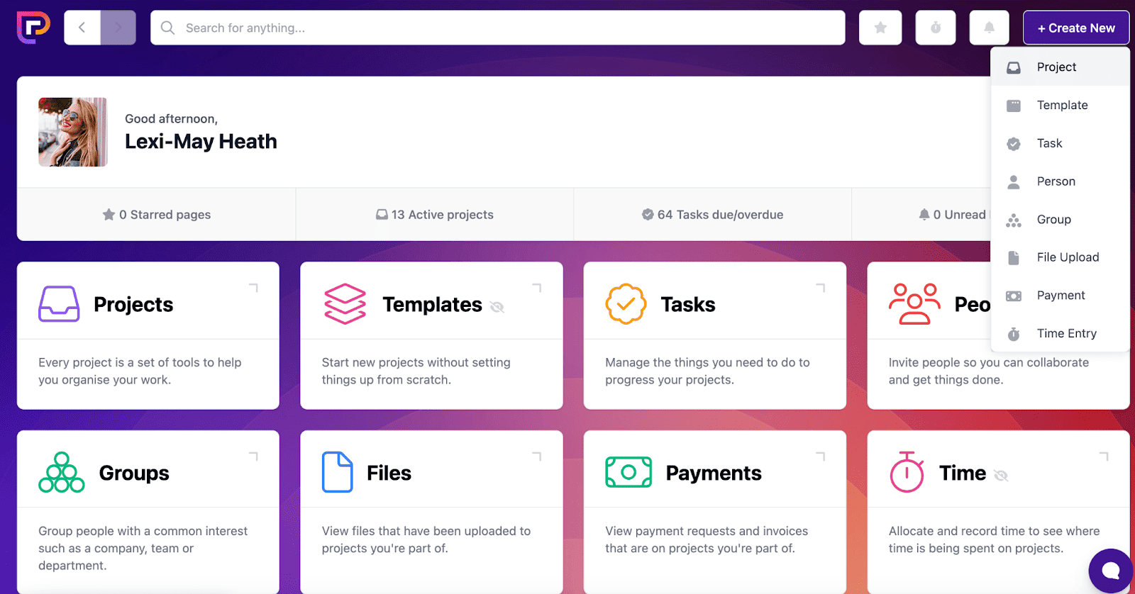 Project.co dashboard