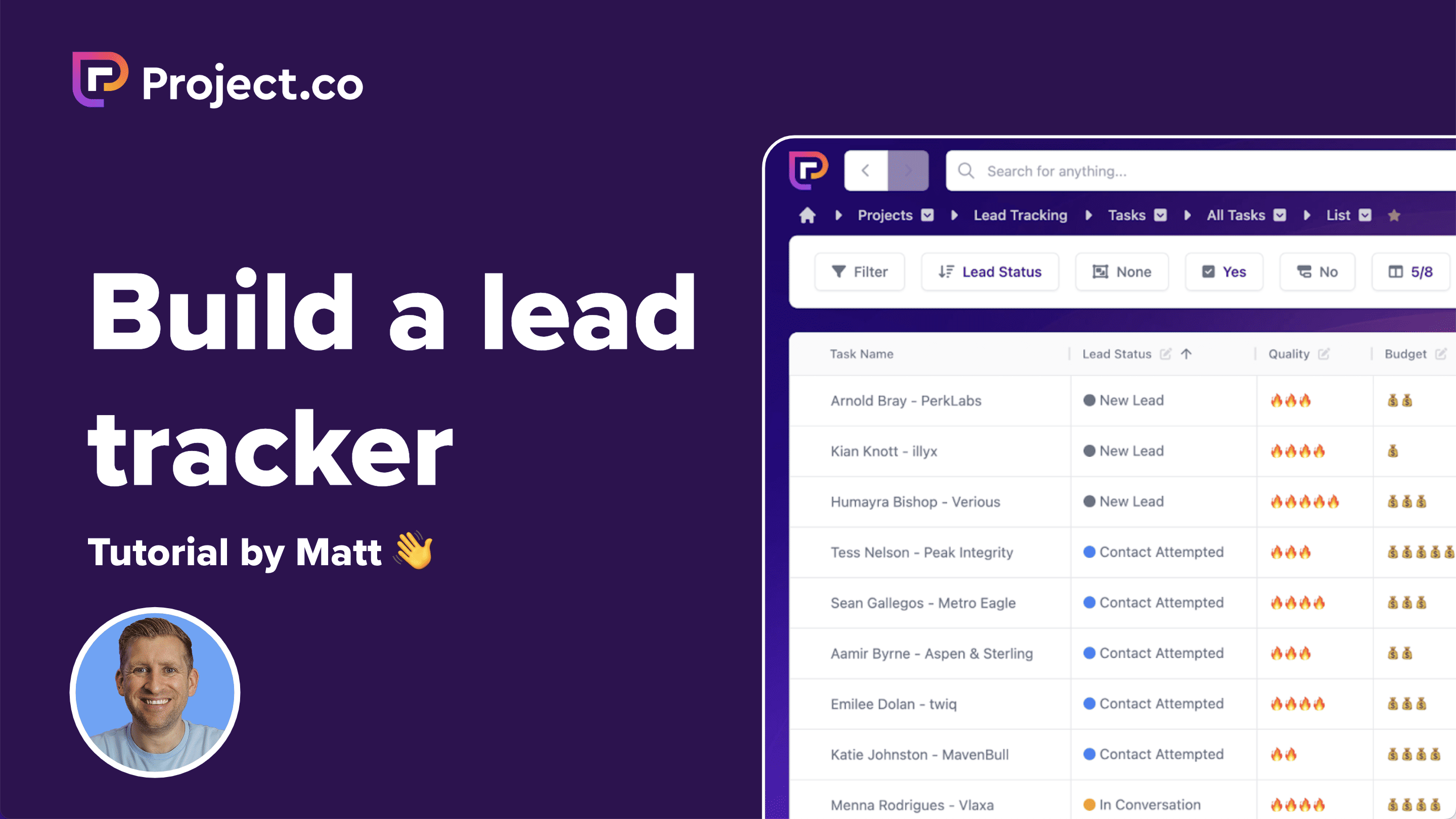 Build a lead tracker