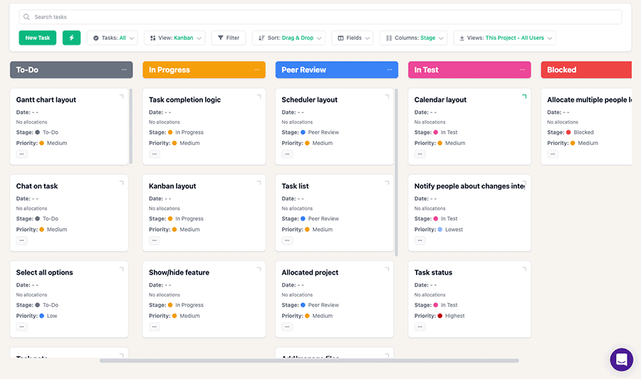 development sprint kanban