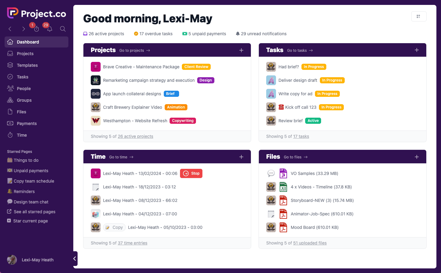 Project Management Dashboard