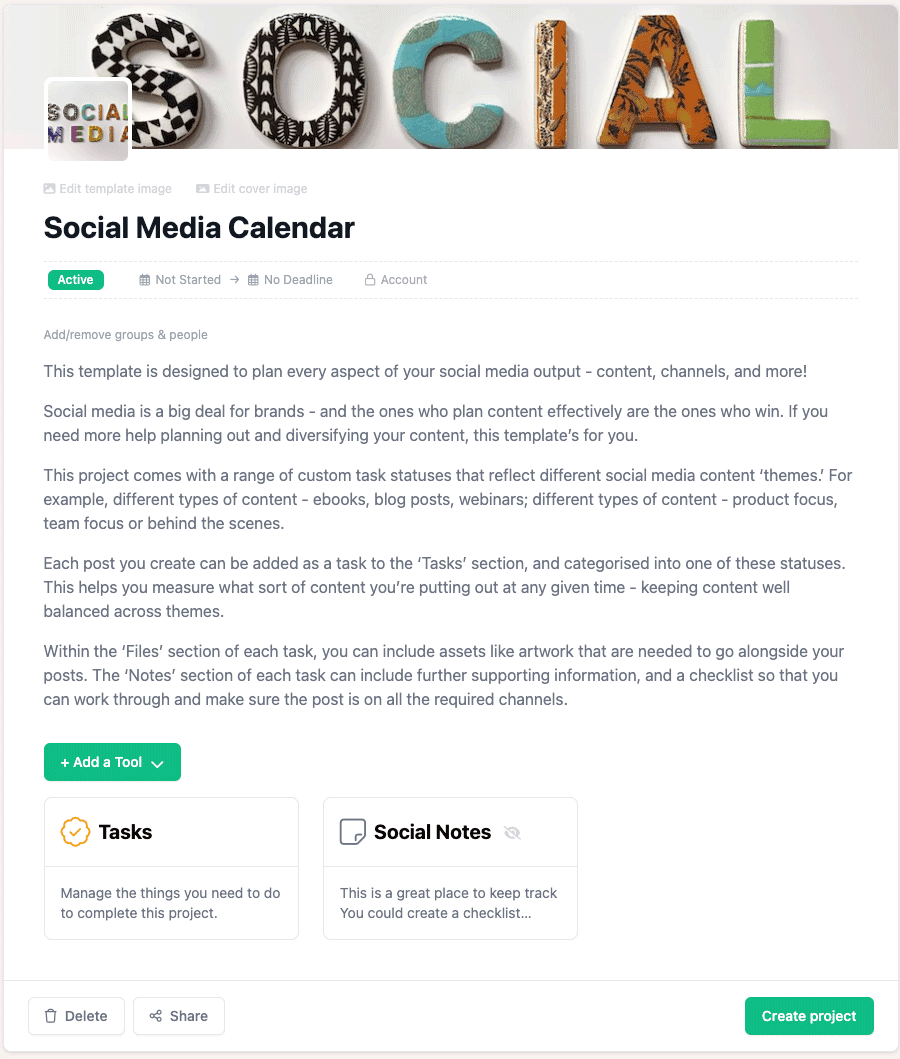 Social Media Calendar