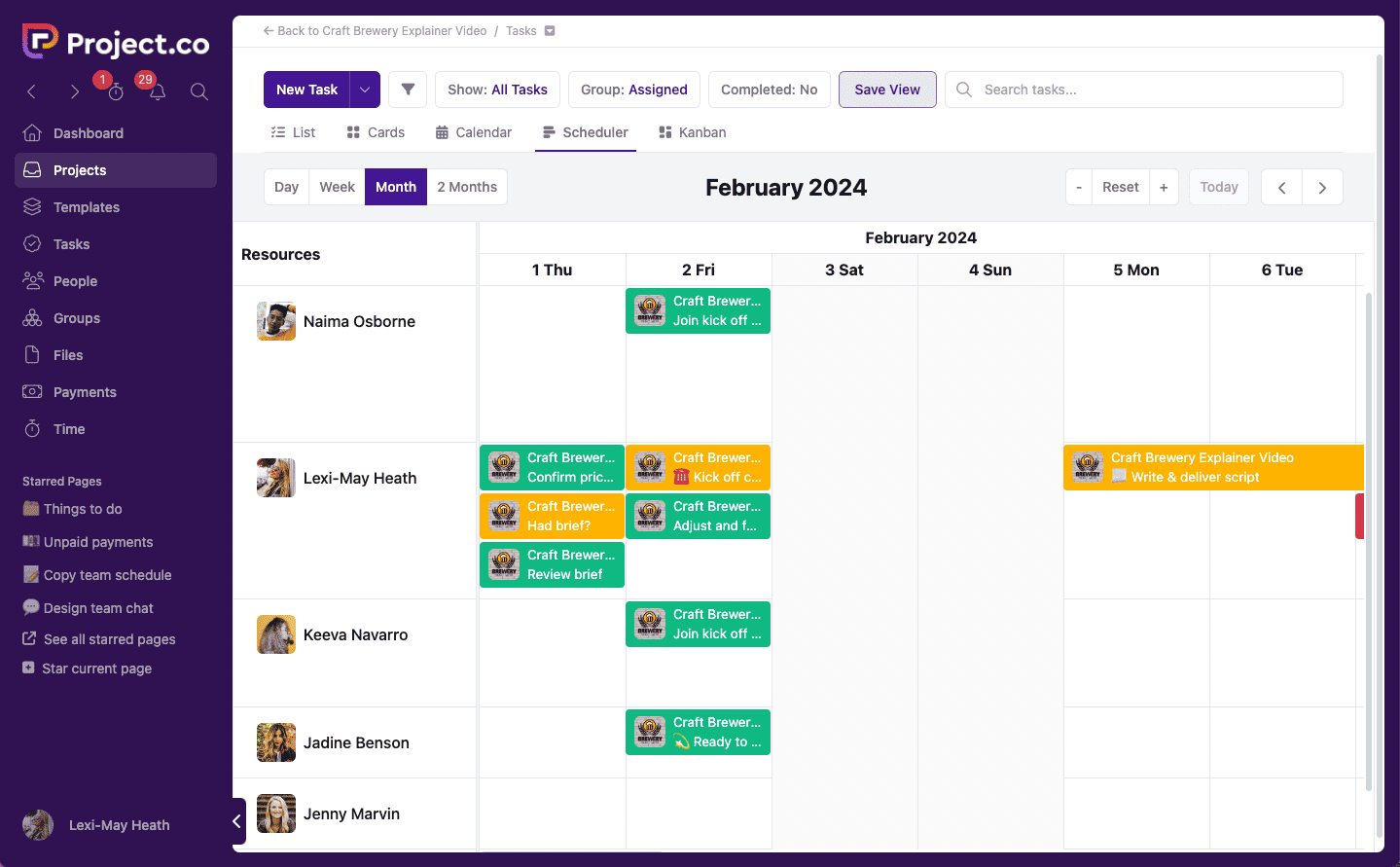 Scheduler View